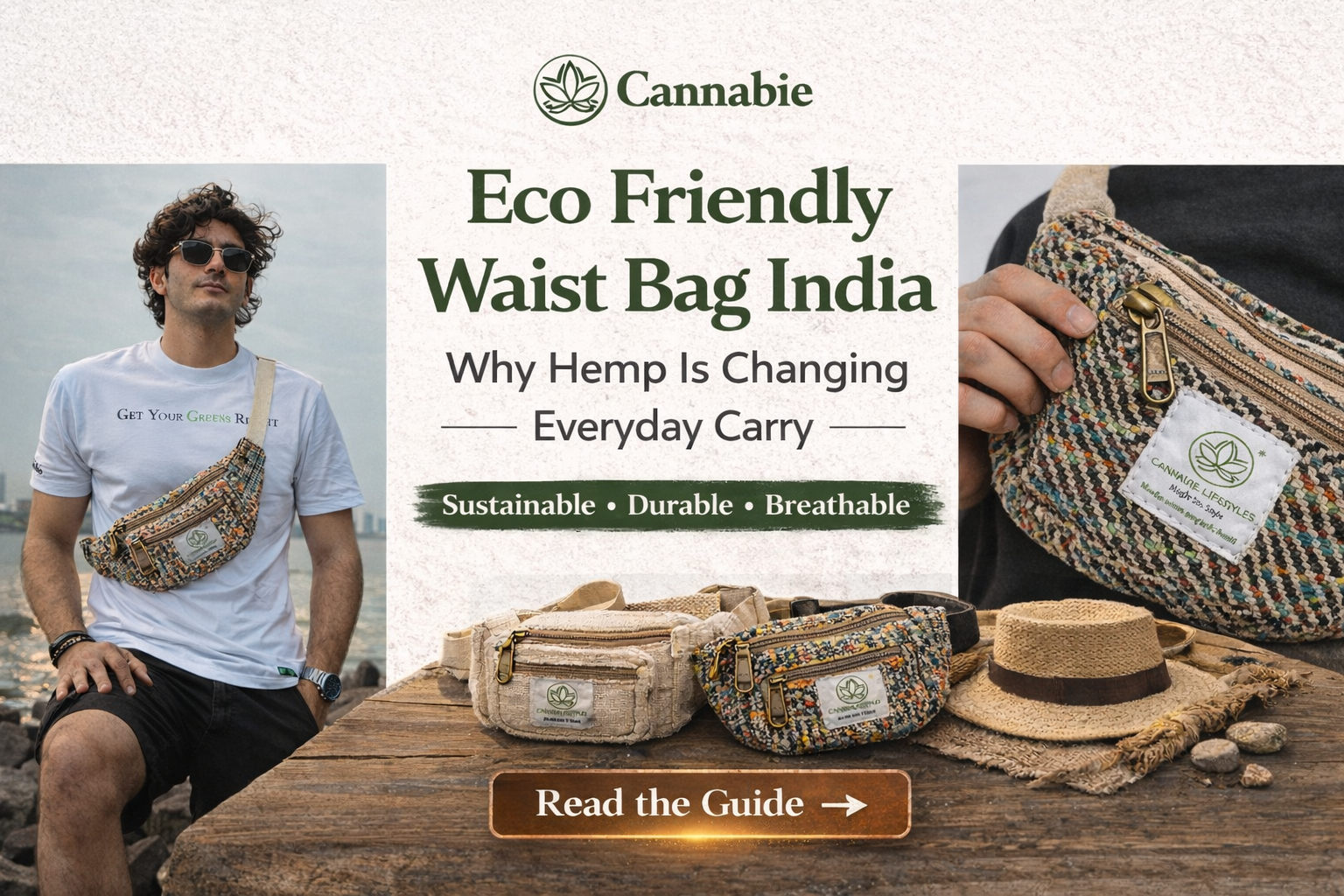 🌿Looking for an Eco Friendly Waist Bag in India? Here’s What Most People Don’t Know — By Cannabie