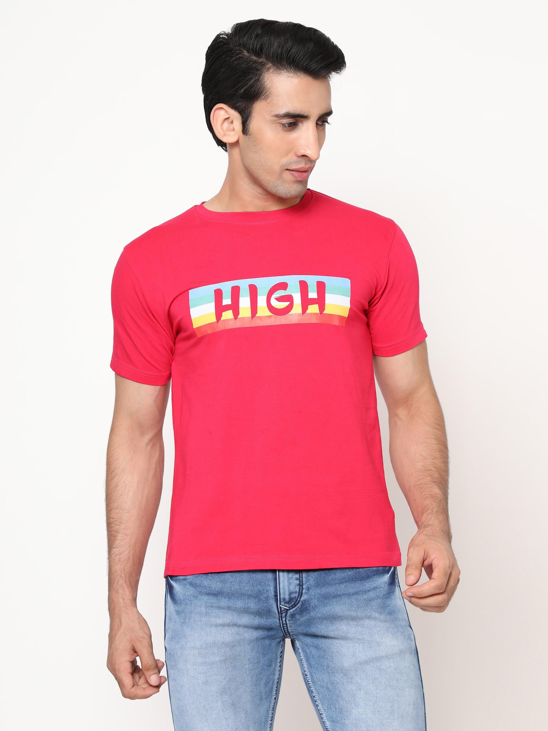 Hemp T-Shirt -PRINT-HIGH - Cannabie