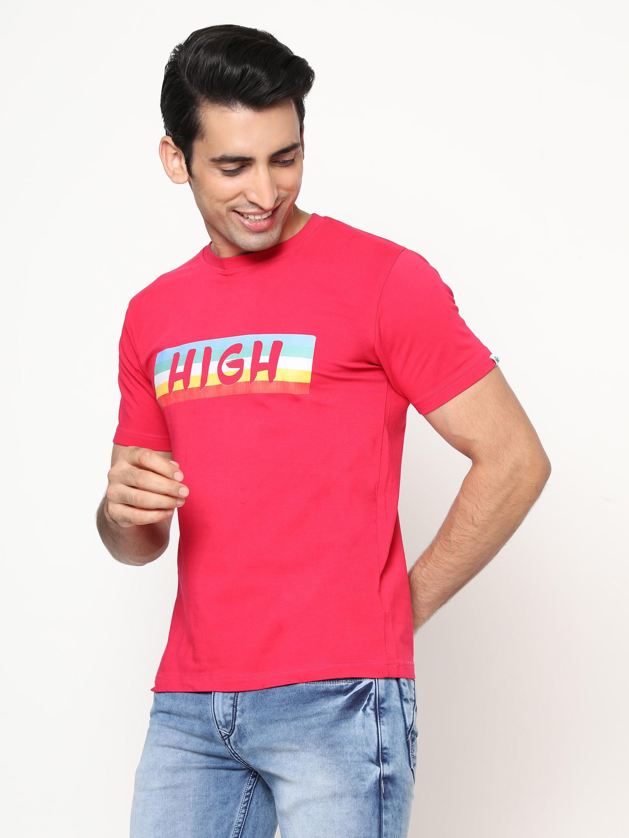 Hemp T-Shirt -PRINT-HIGH - Cannabie