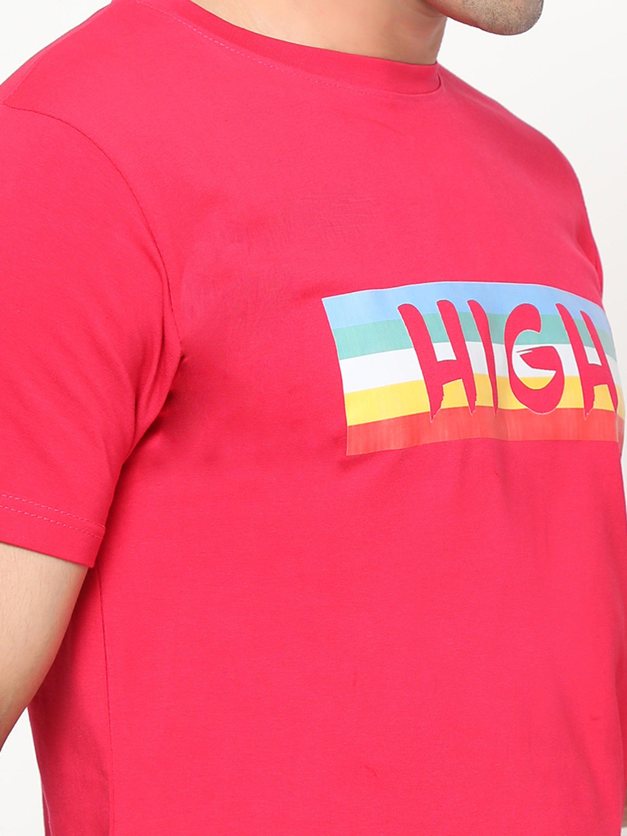 Hemp T-Shirt -PRINT-HIGH - Cannabie