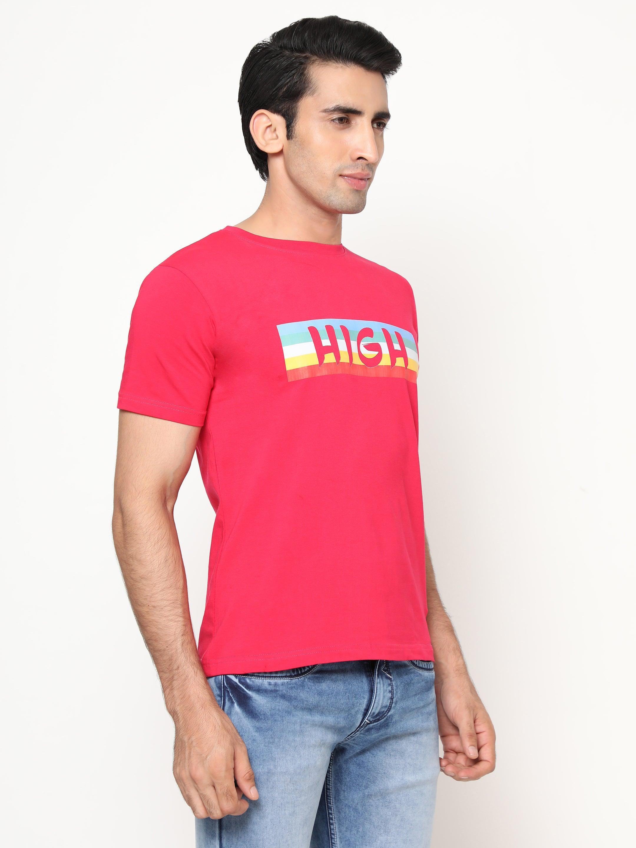 Hemp T-Shirt -PRINT-HIGH - Cannabie