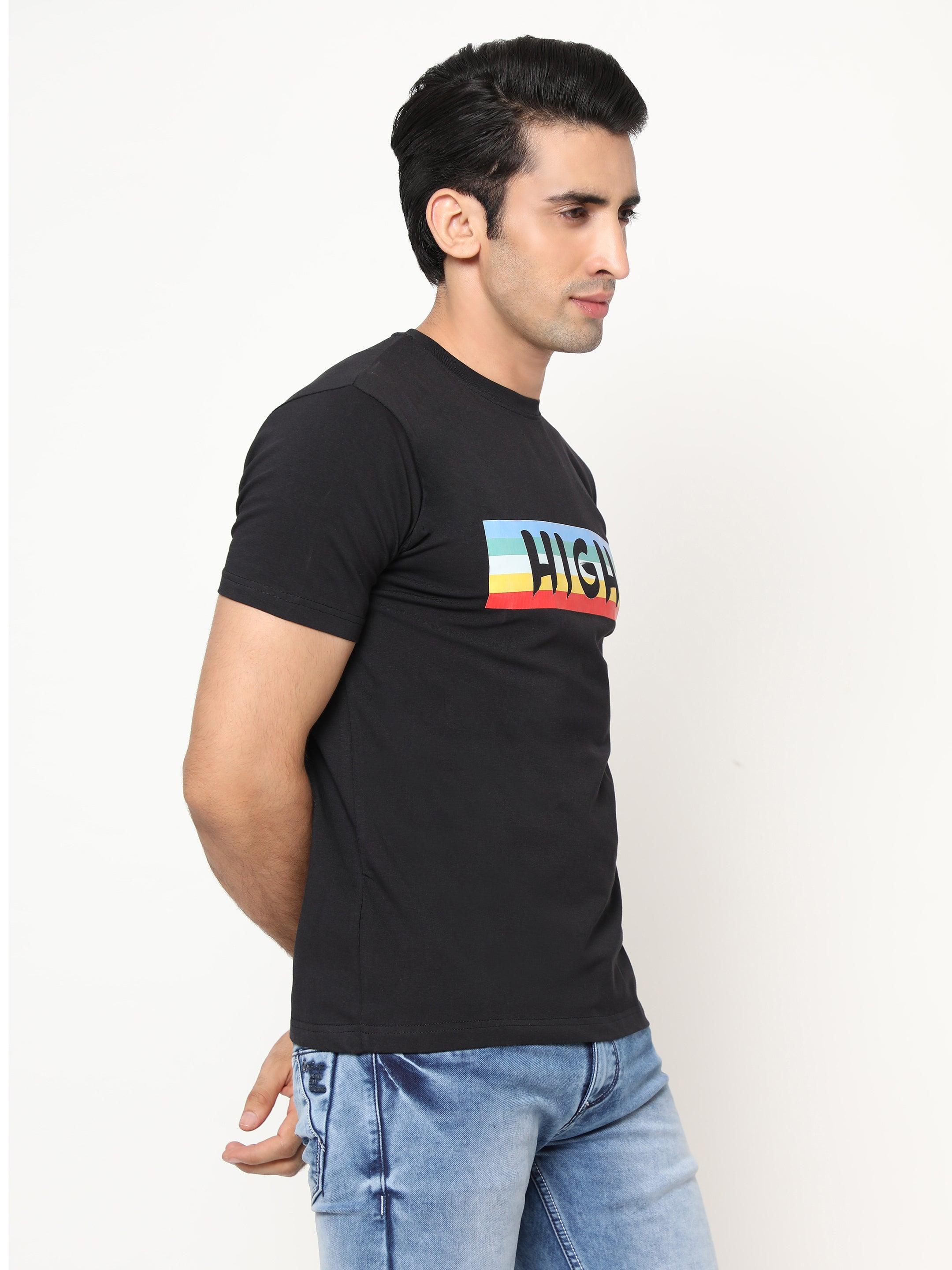 Hemp T-Shirt -PRINT-HIGH - Cannabie