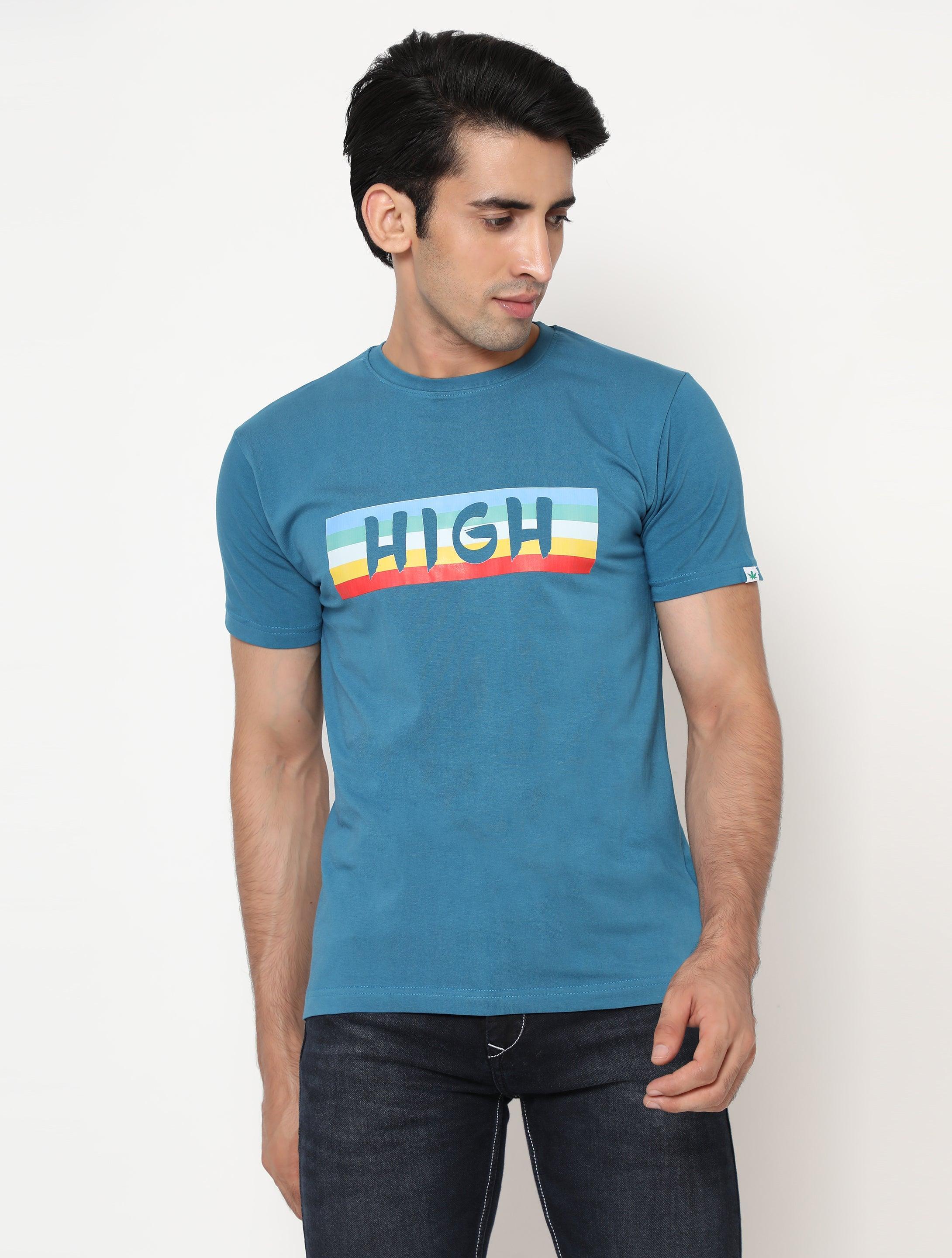 Hemp T-Shirt -PRINT-HIGH - Cannabie