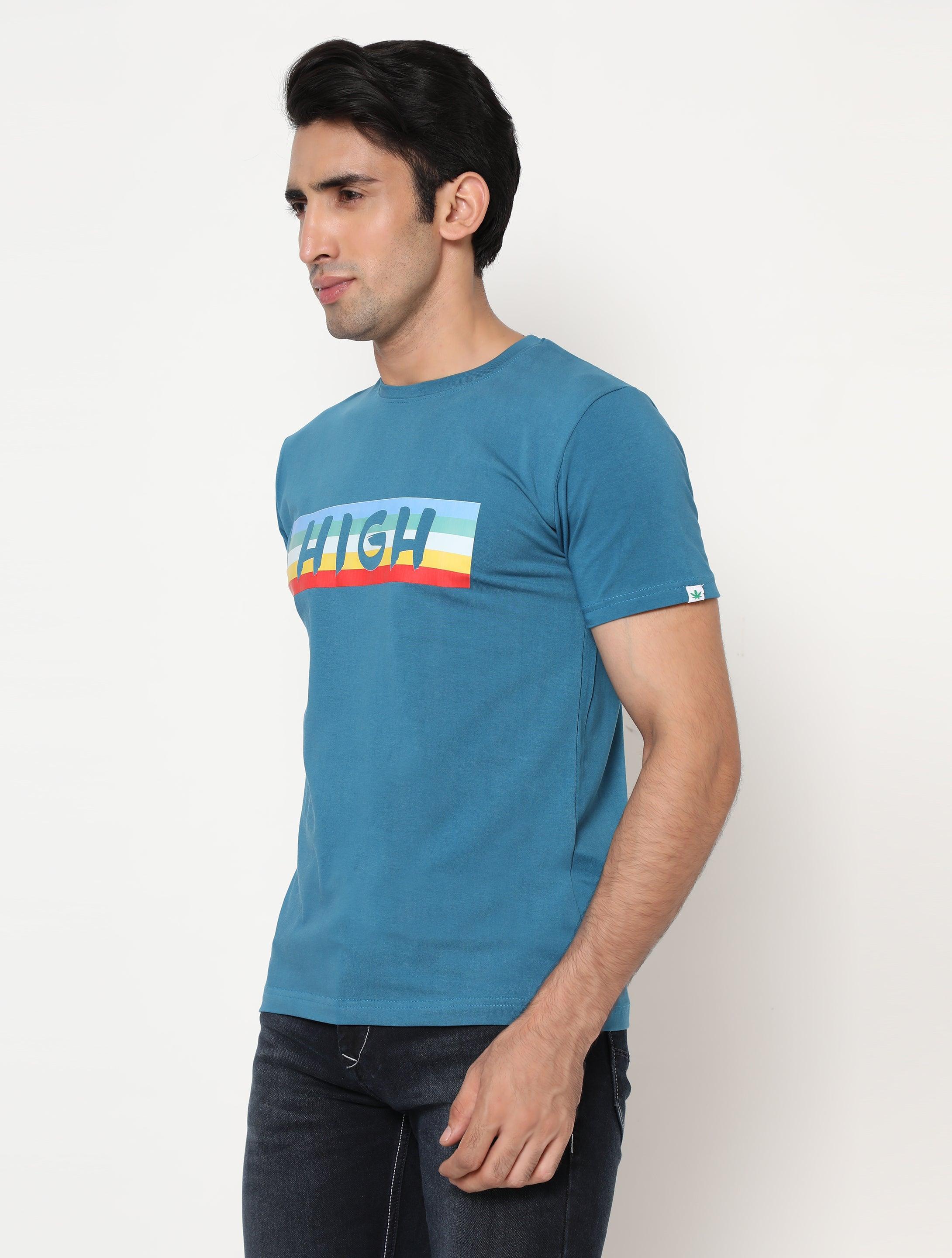 Hemp T-Shirt -PRINT-HIGH - Cannabie