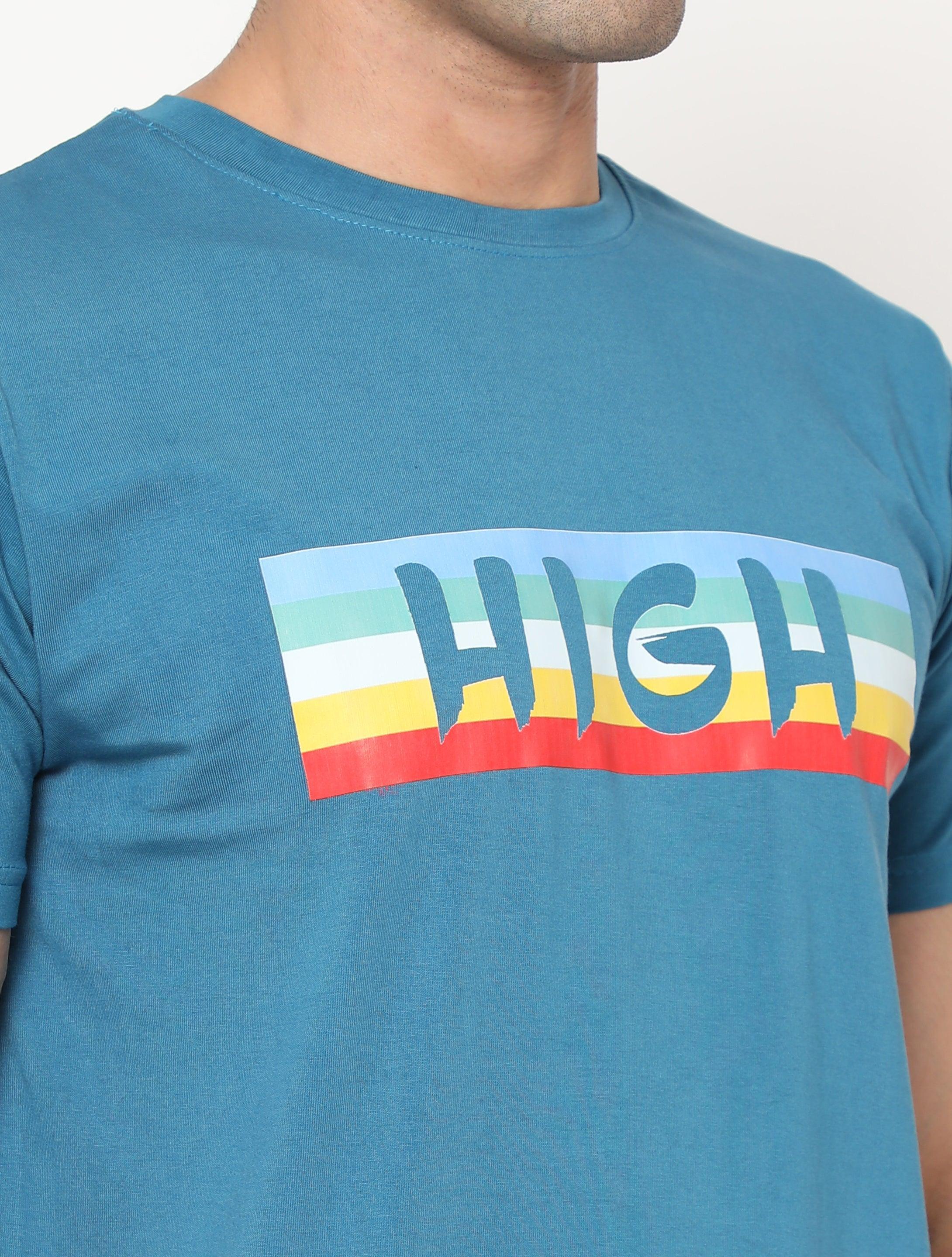 Hemp T-Shirt -PRINT-HIGH - Cannabie