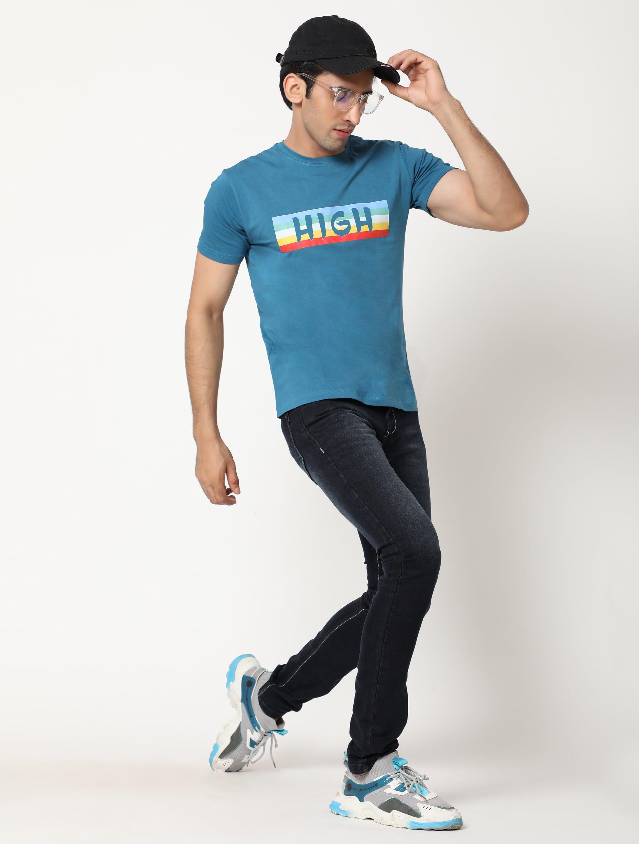 Hemp T-Shirt -PRINT-HIGH - Cannabie