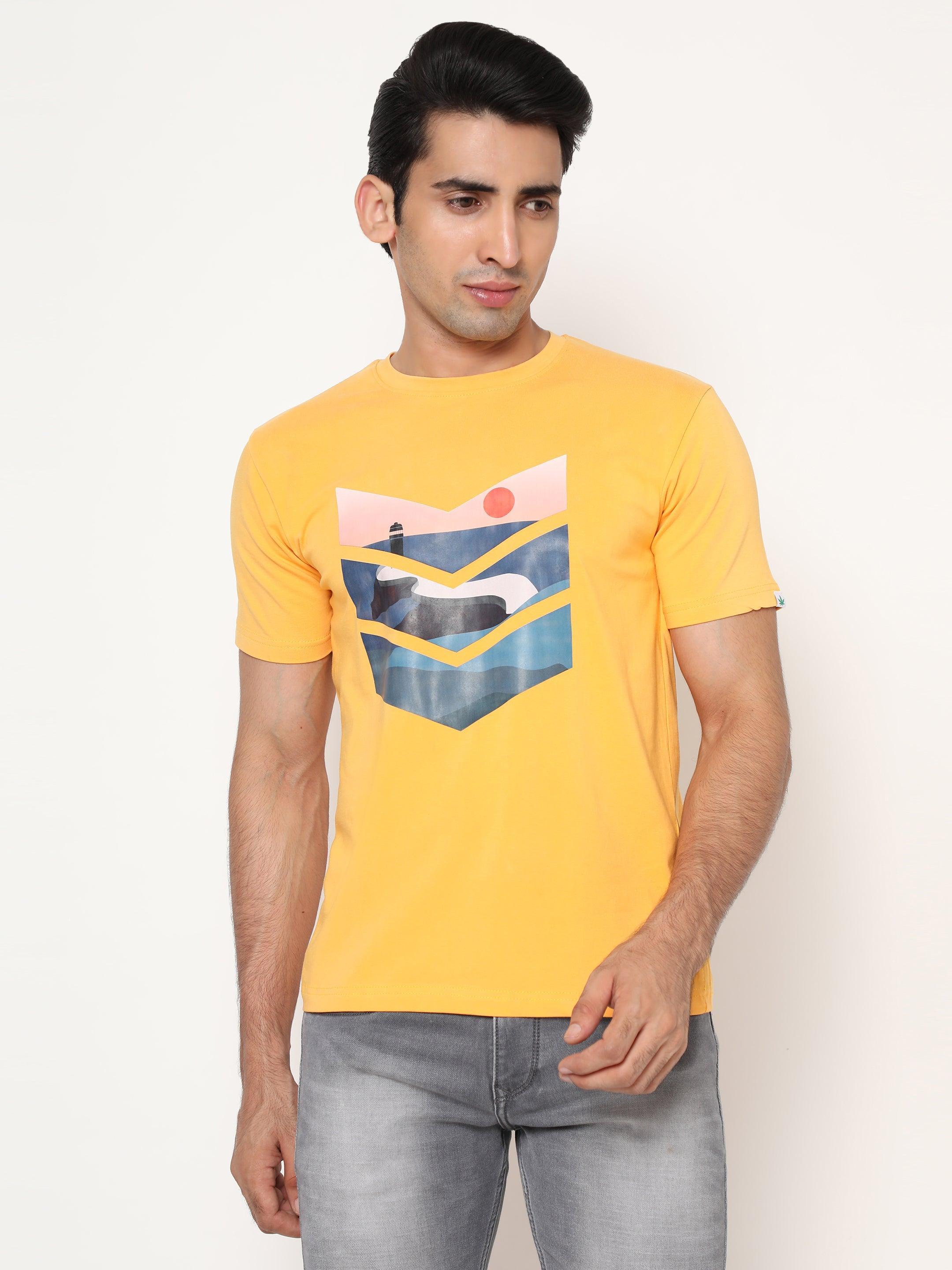 HEMP- TSHIRT- PRINT-SUNSET