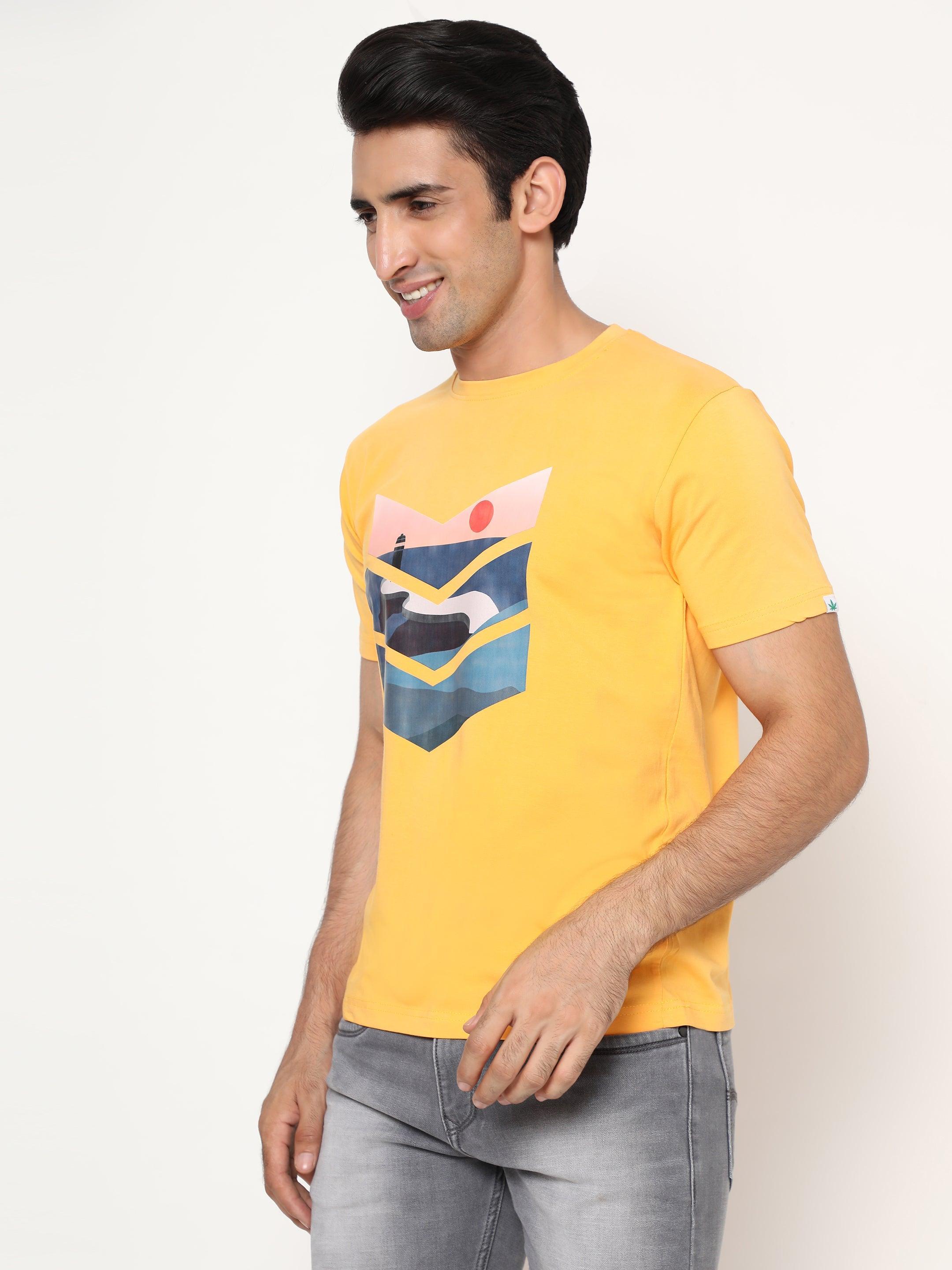 HEMP- TSHIRT- PRINT-SUNSET