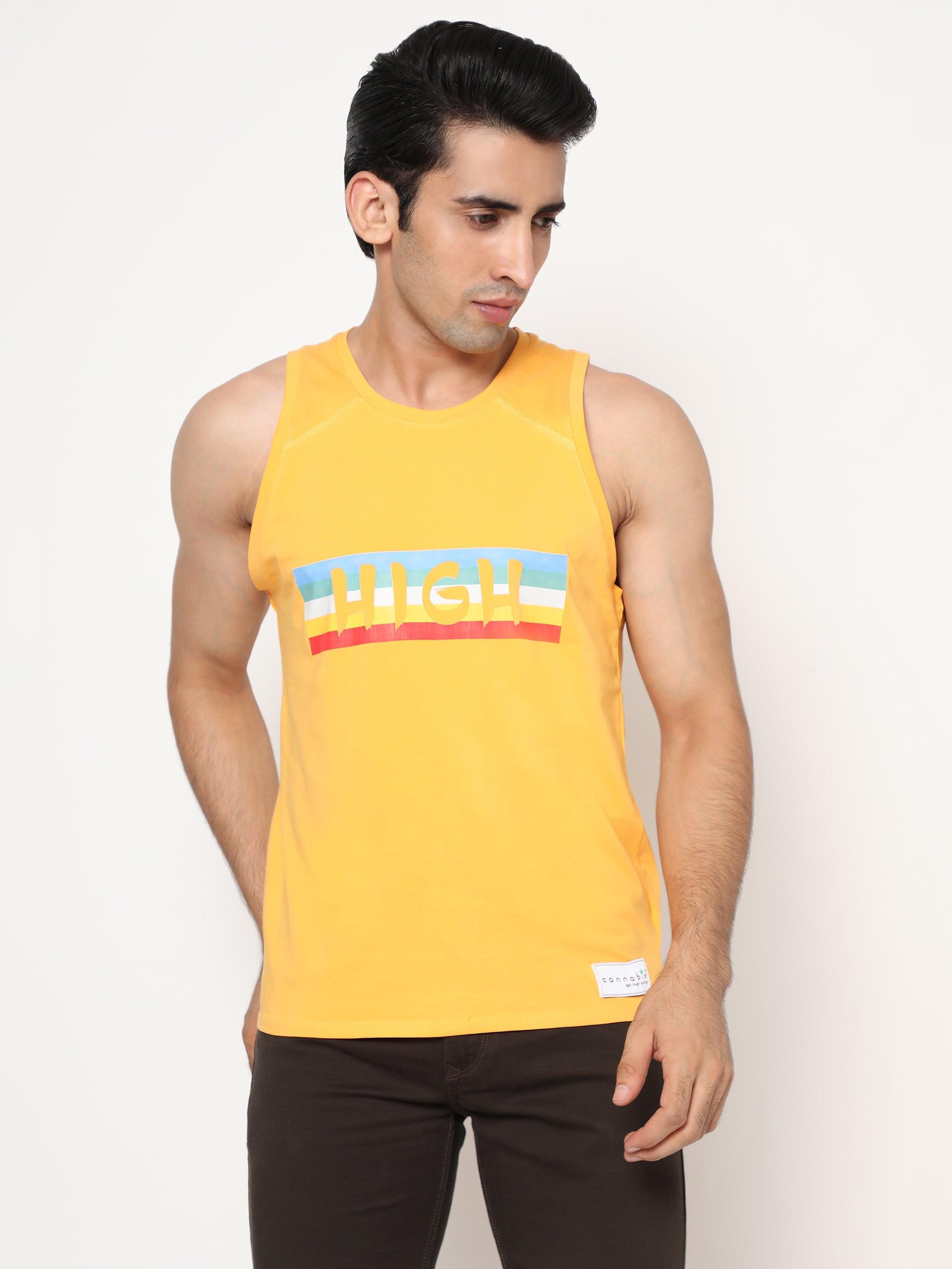 Hemp VEST -PRINT-HIGH - Cannabie