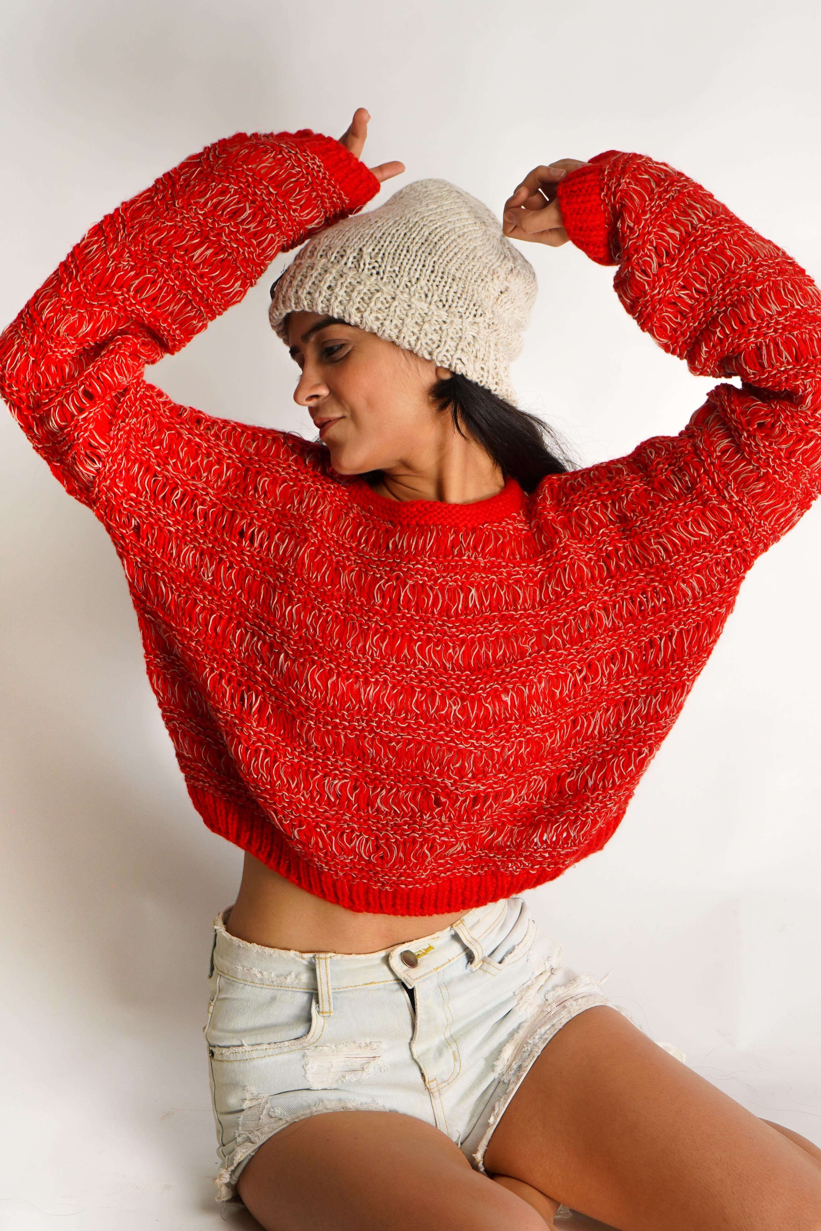 women's winter crop top