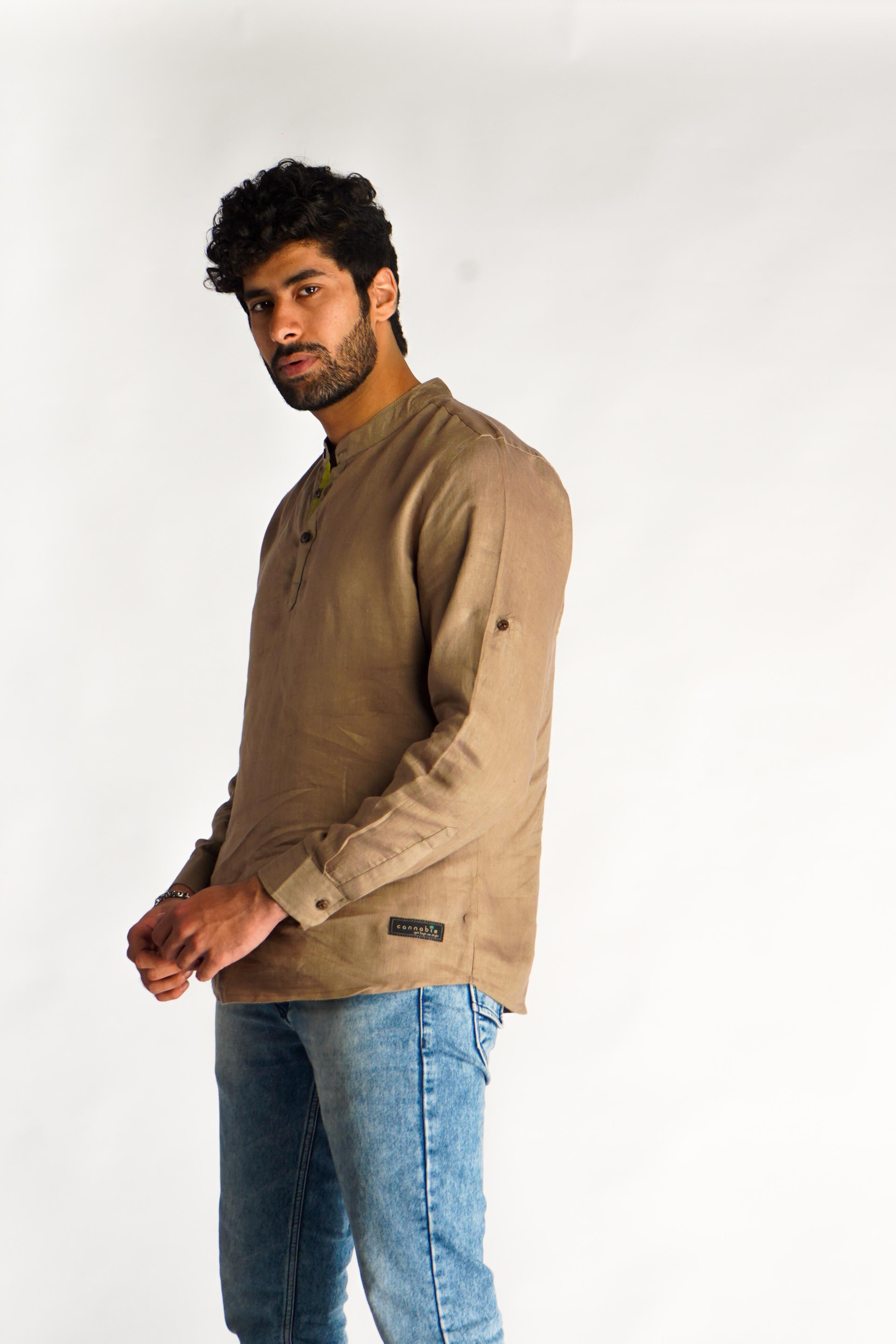 Malana short kurta grey