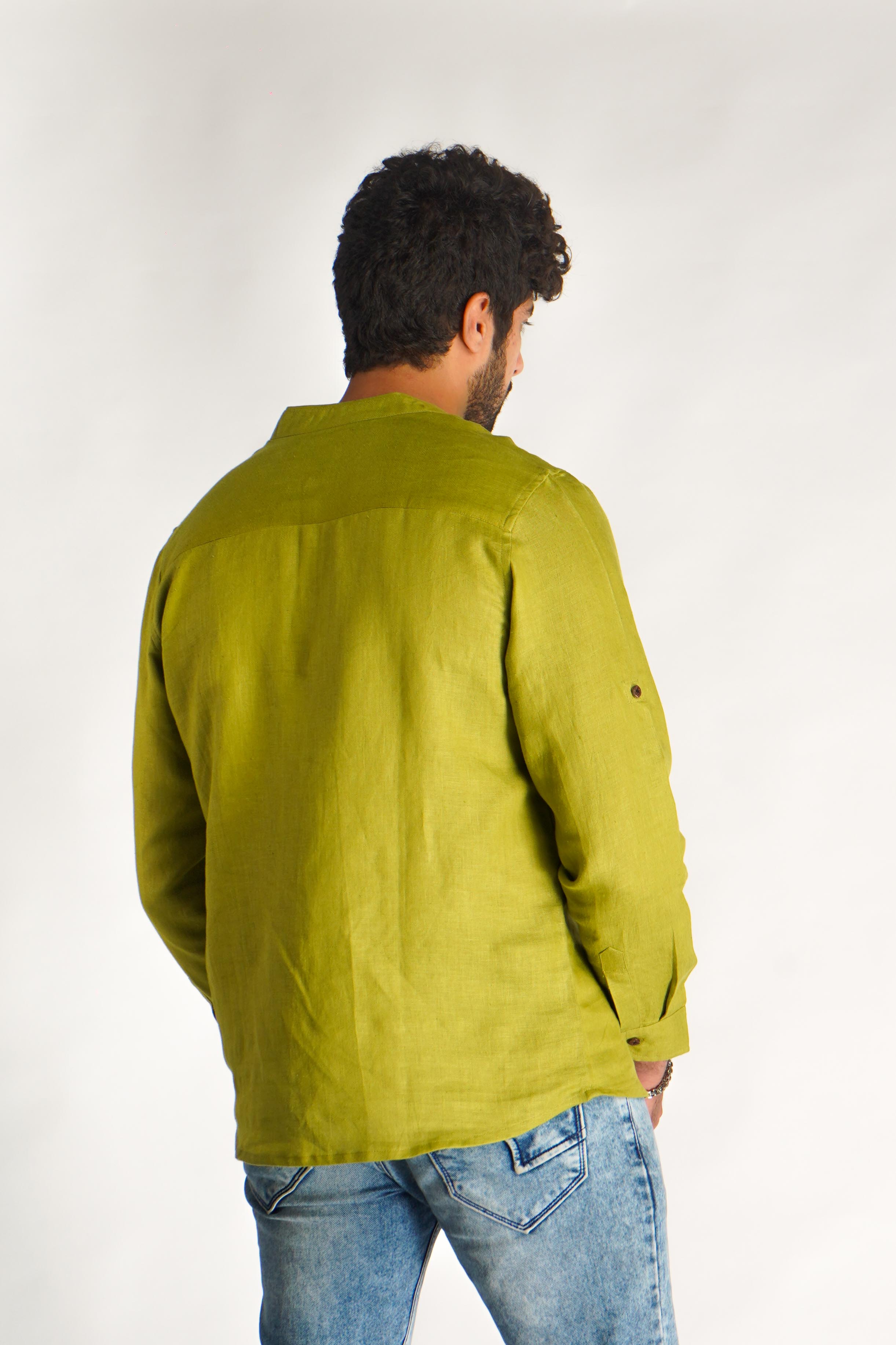 himaliyan green short kurta