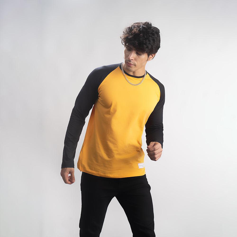 Men's Hemp Full Sleeves Tshirt Yellow - Cannabie