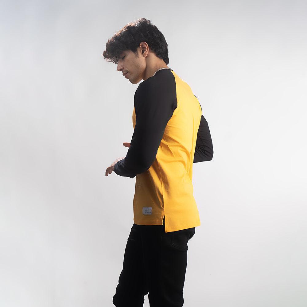 Men's Hemp Full Sleeves Tshirt Yellow - Cannabie