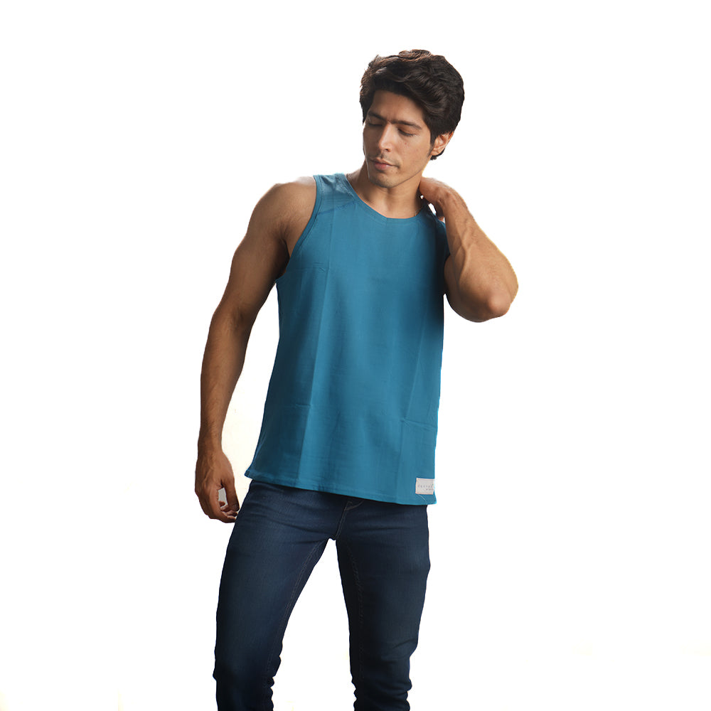 hemp vest -  Blue