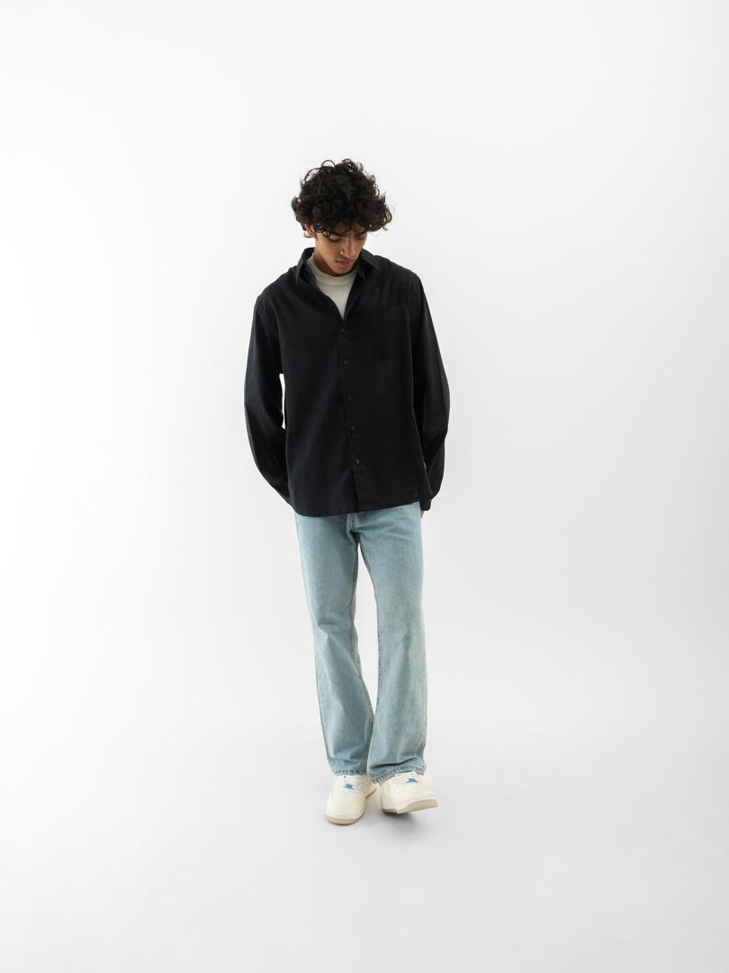 Mystic Arts Patchwork FULL Sleeves Hemp Shirt Blac