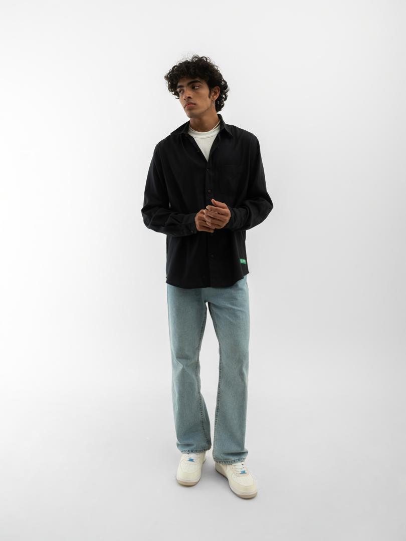 FULL Sleeves Hemp Shirt Black