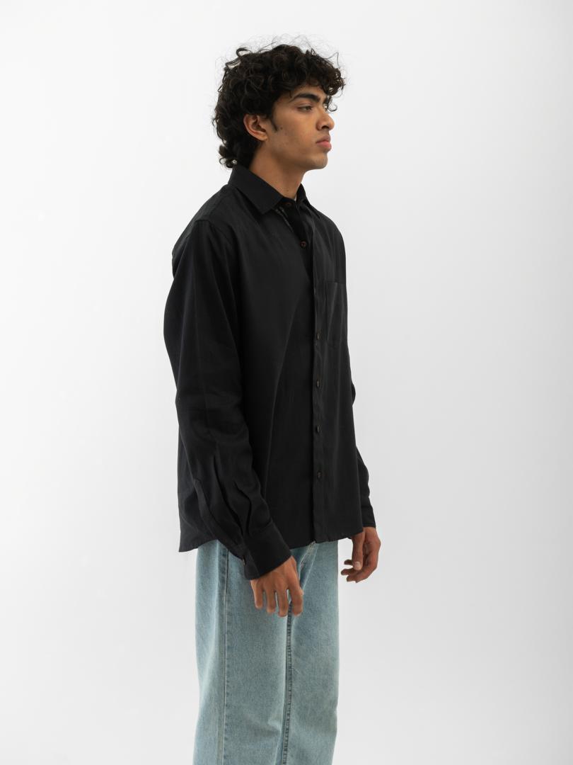 FULL Sleeves Hemp Shirt Black
