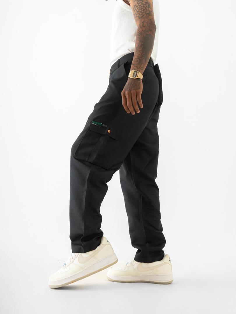 Cargo Straight Fit Pants Black