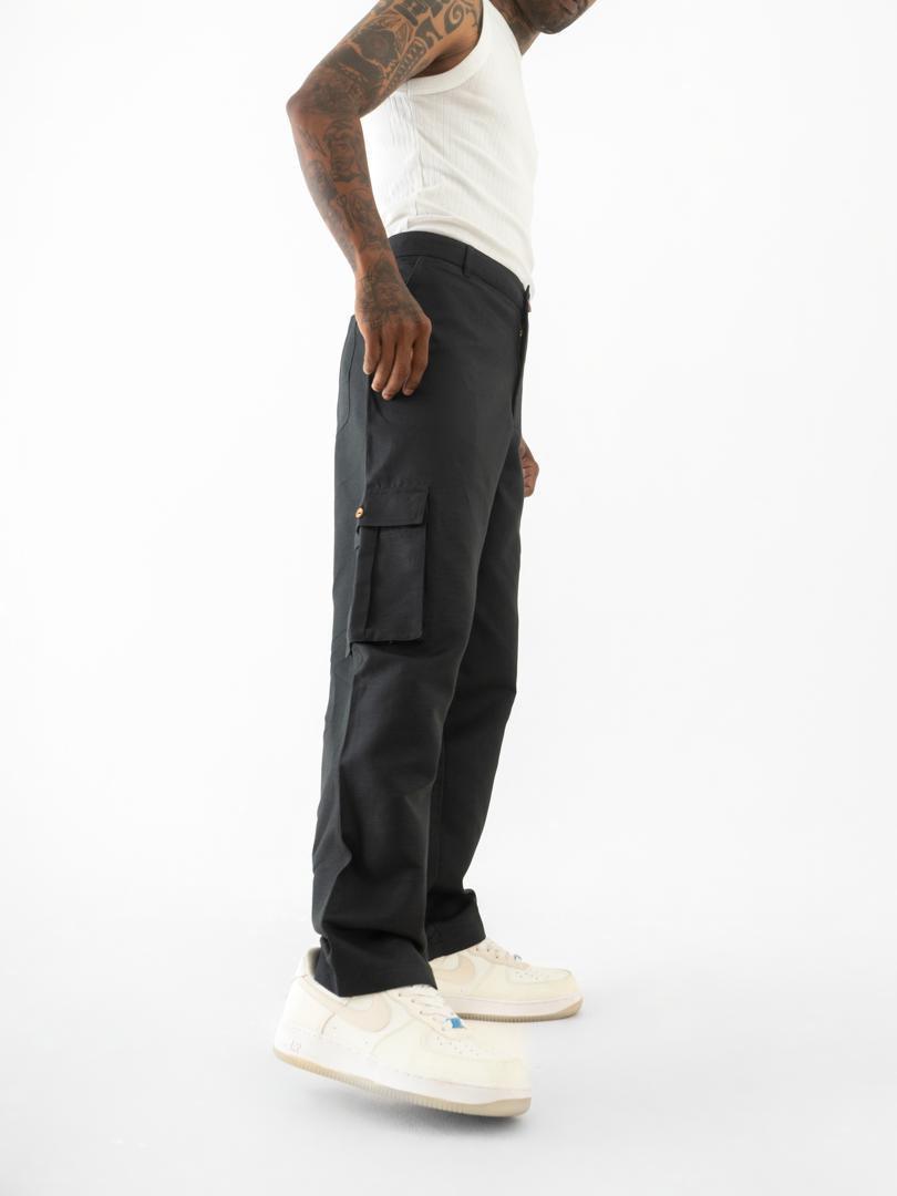 Cargo Straight Fit Pants Black