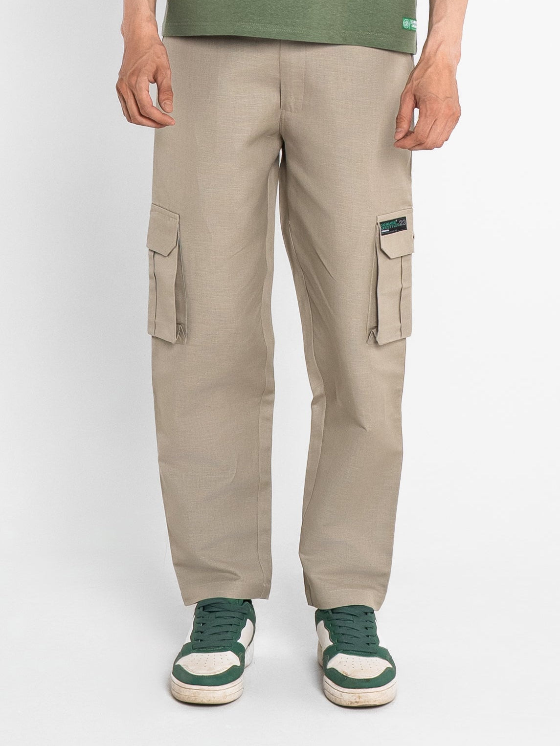 Cargo Straight Fit Pants Grey