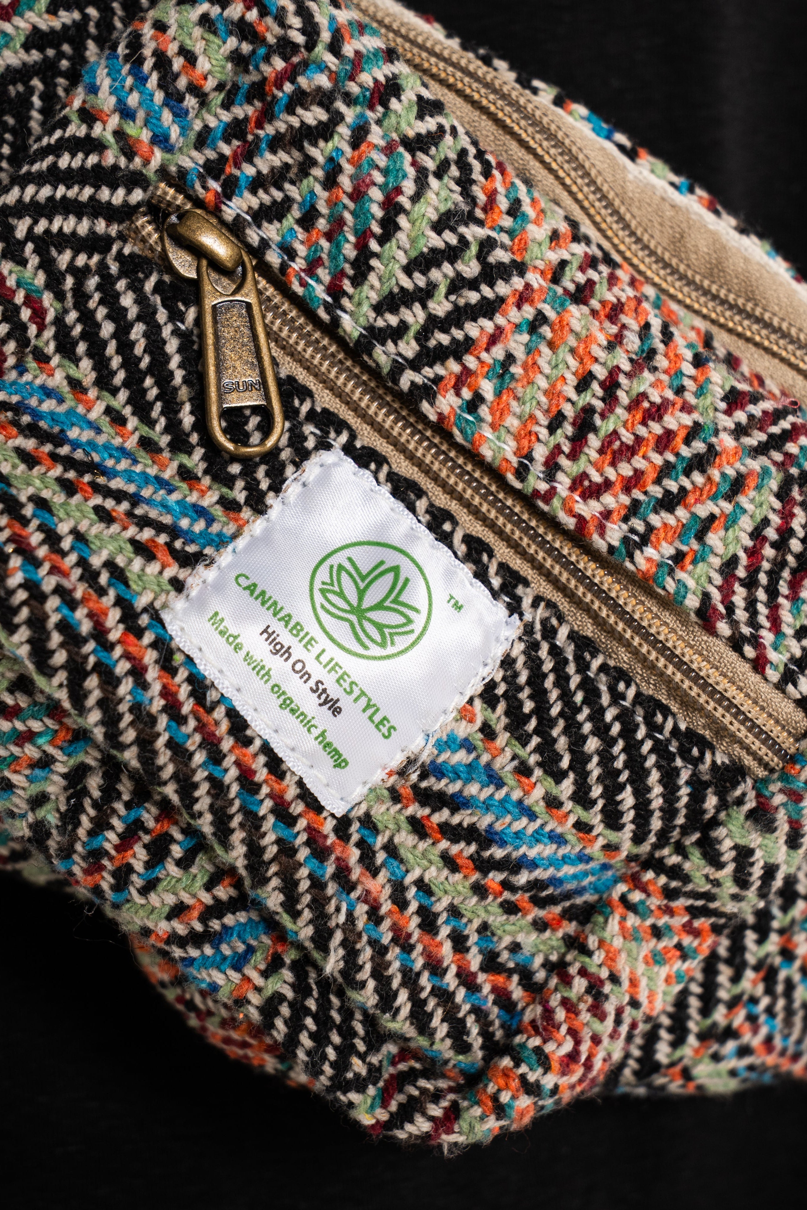 Stripped Hemp Waist Bag