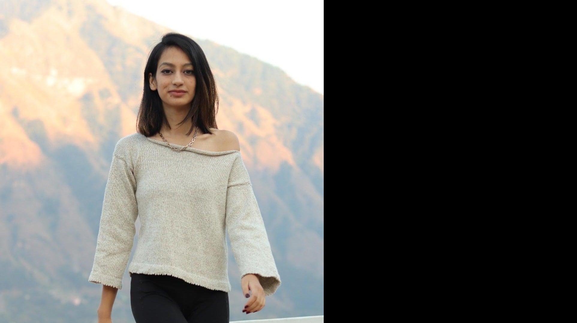 Backless Top Brown Black