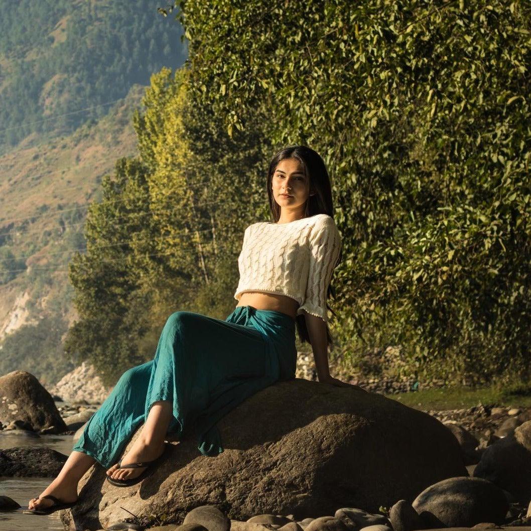 Robe Twist Crop Top White